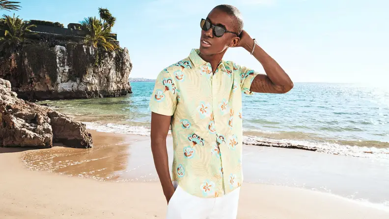 Man wearing Bonobos shirt