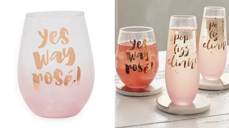 “Yes Way Rosé” Glass
