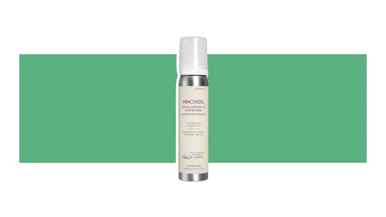 Virtue beauty product on a green background.