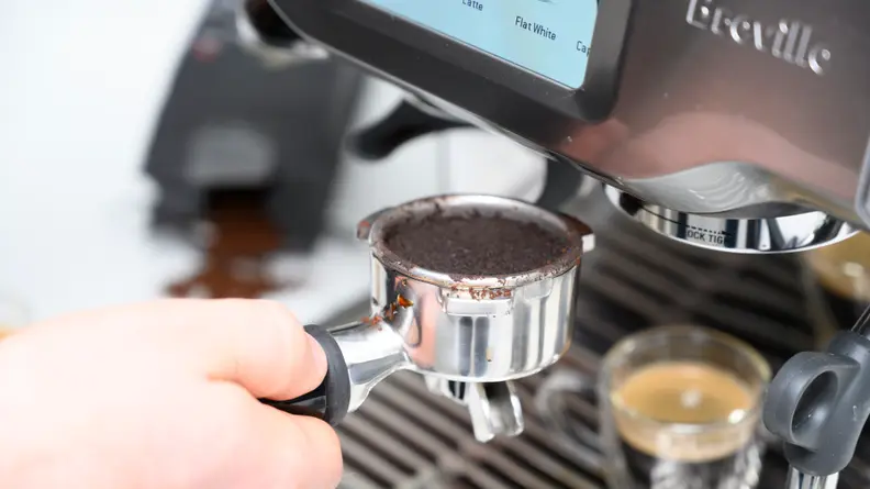 Our favorite espresso maker, the Breville Touch, has built-in sensor that steams the milk to optimal temperature.