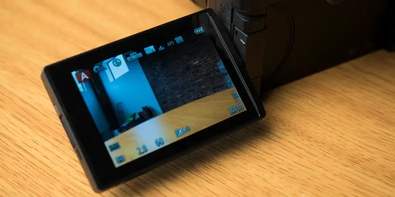 The flip-out LCD is ideal for use on a tripod, giving you practically unlimited framing options.