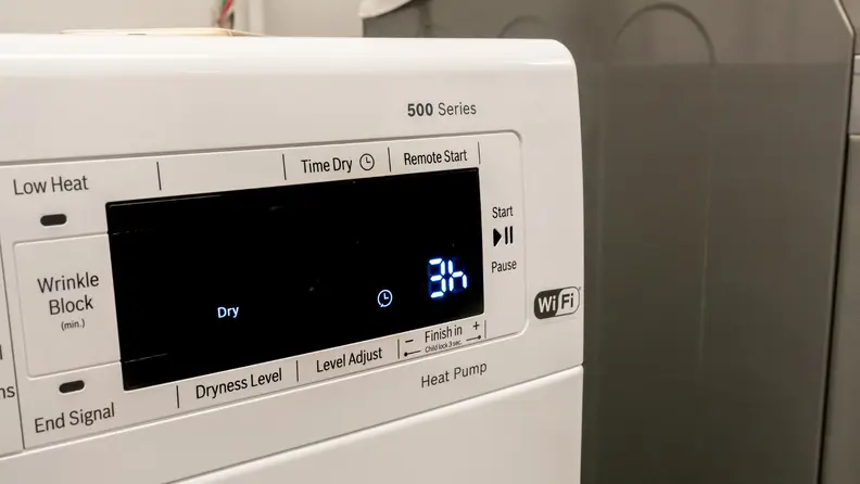 Dryer screen display reading 3 hours