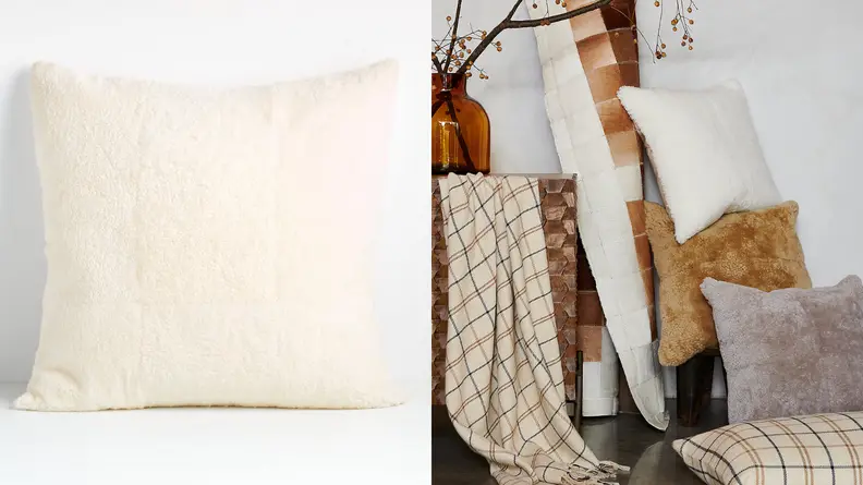 Sheepskin pillow