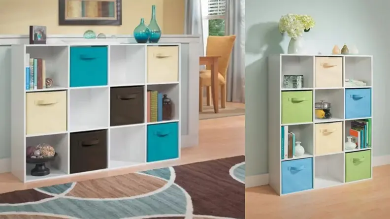 Side-by-side images of cubeicals in two different rooms