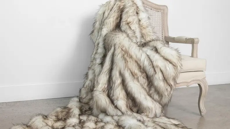 A fuzzy throw is perfect for wintertime.