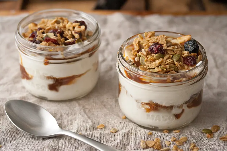 Yogurt parfait is a fun option for picky kids. [Credit: Flickr user "polkaroo" (CC BY-NC-ND 2.0)]