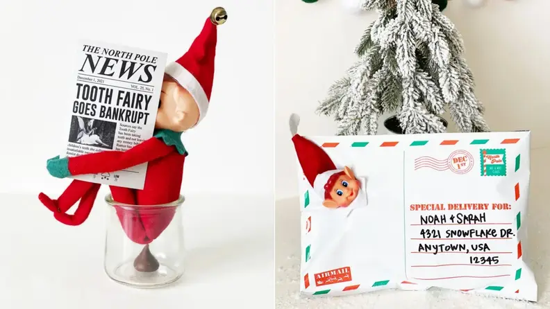 An elf in mischievous scenarios.