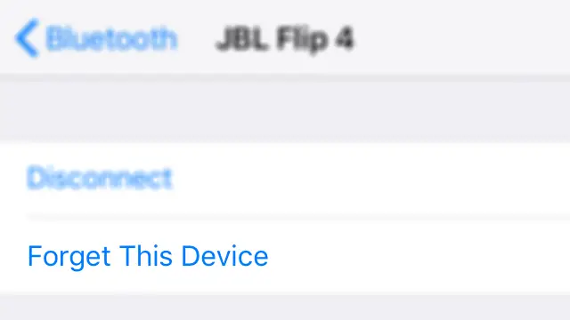 A smartphone's Bluetooth settings menu.