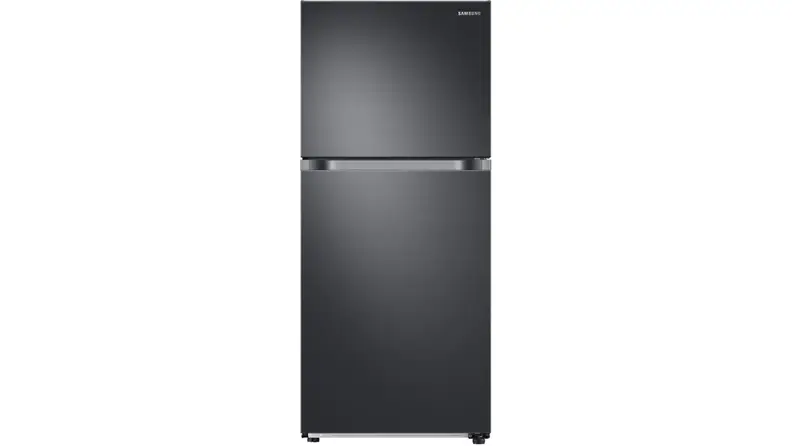 The Samsung RT18M6215AA fridge on a white background.