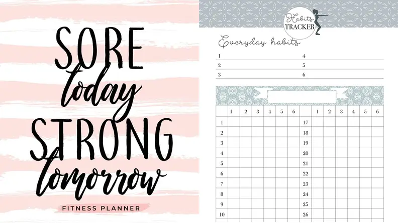 This fitness planner and tracker comes with everything you need to track your progress.