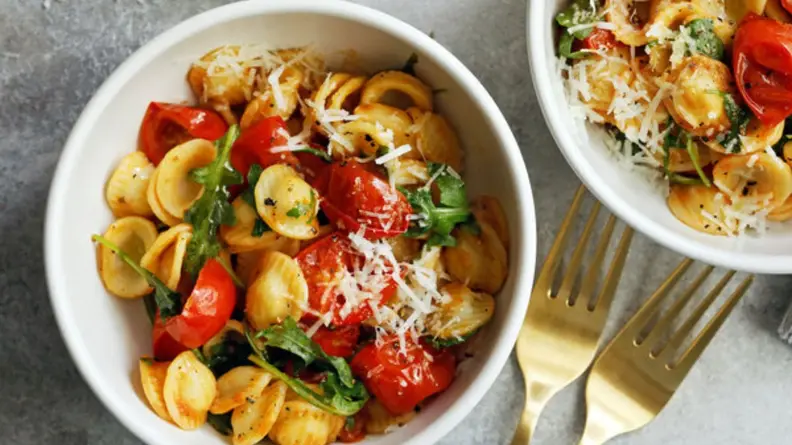 Orecchiette With Cherry Tomatoes and Arugula