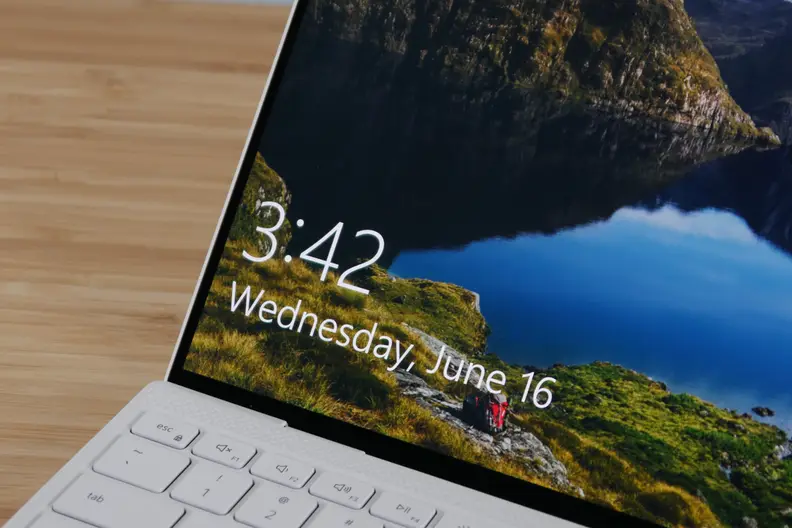 Close up of a laptop screen