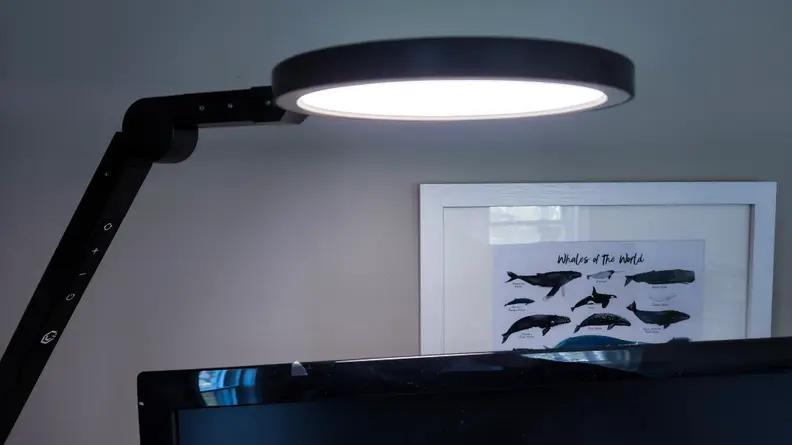 An LED Light from Lume Cube facing down