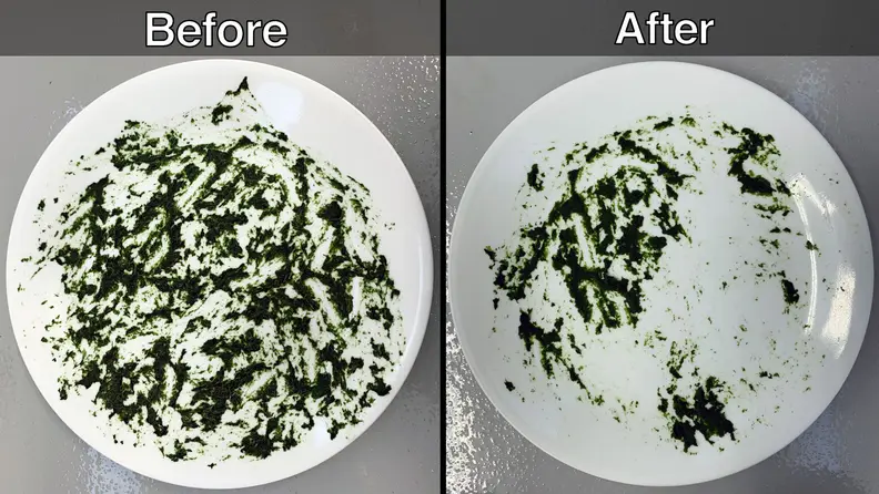 Two soiled dishes, a 