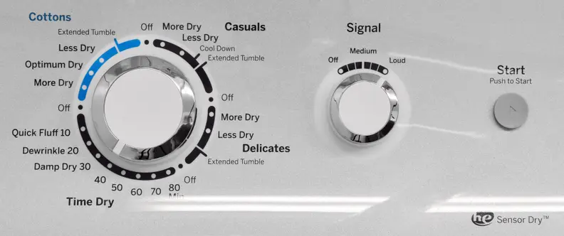 The GE GTD45EASJWS looks like it has a lot of cycles, but it's really just variations on four different key options.