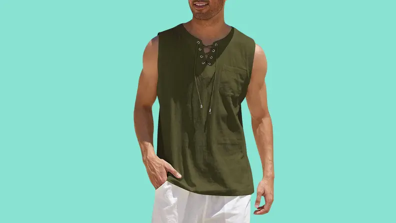 A green tank top.