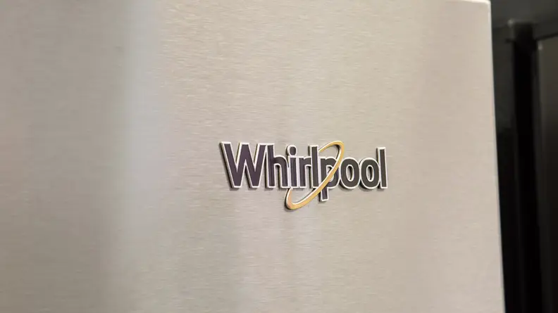 A Whirlpool side-by-side refrigerator