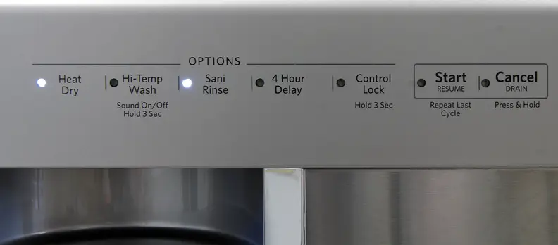 KitchenAid KDFE104DSS option controls
