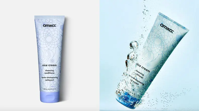 The Amika Nice Cream Cleansing Conditioner.