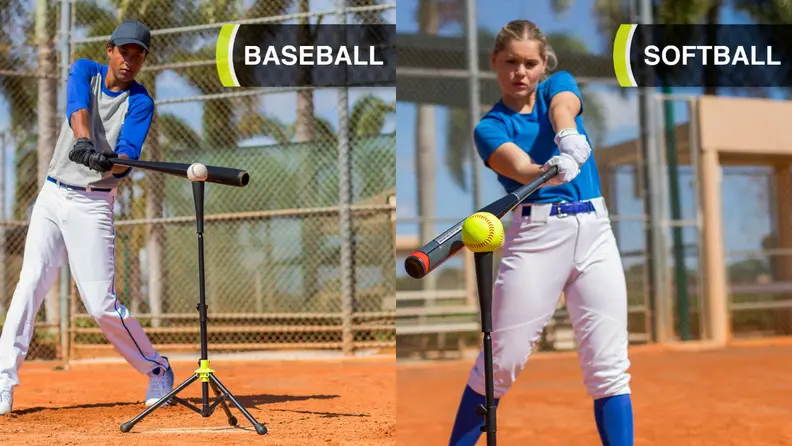 Athletic Works batThis adjustable batting tee is ideal for aspiring ball players.ting tee