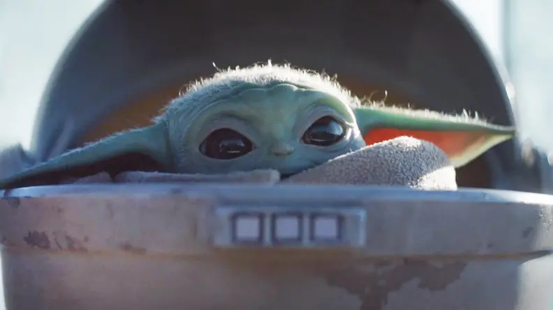 Baby Yoda in  theDisney+ original series "The Mandalorian."