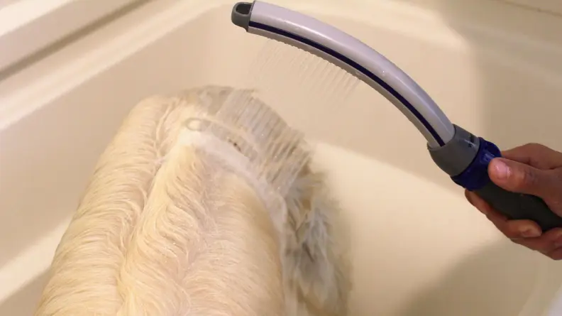The Waterpik Pet Wand Pro is designed to help wash your dog.