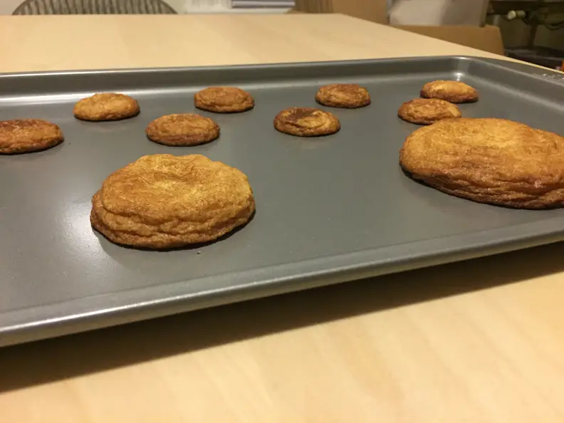 cookies on baking sheet