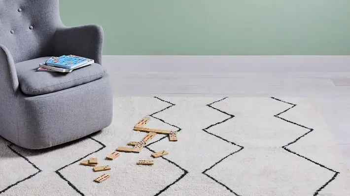 A Baby Souk wool nursery rug from West Elm and Pottery Barn Kids