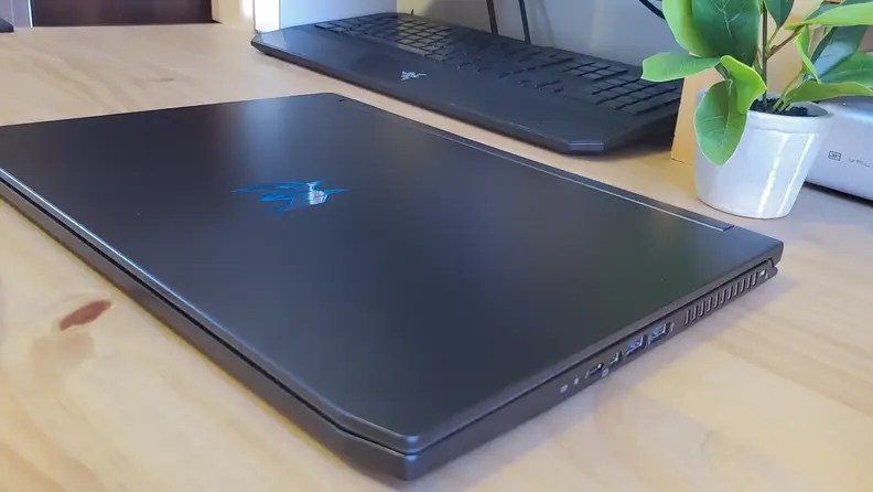 The laptop is closed