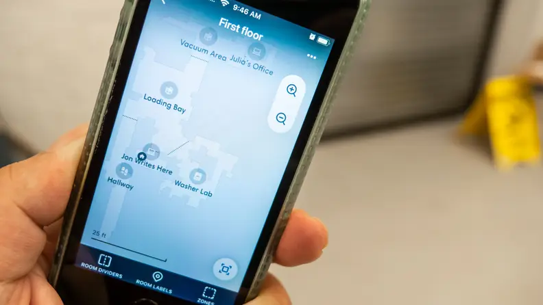 An image of an iRobot app