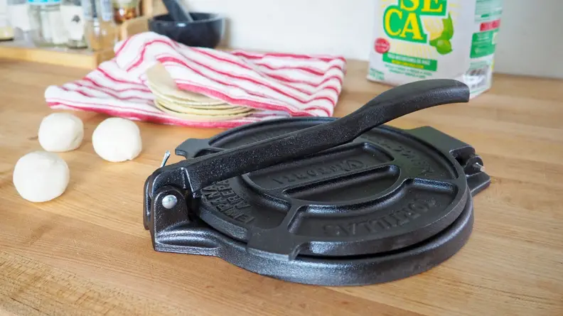 The best tortilla maker is the Victoria 8-inch Cast Iron Tortilla Press.