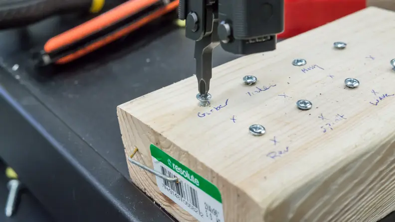 Part of the testing included seeing how easily a multitool could extract a screw.