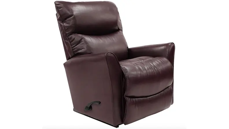 Lazy boy recliner on white background.