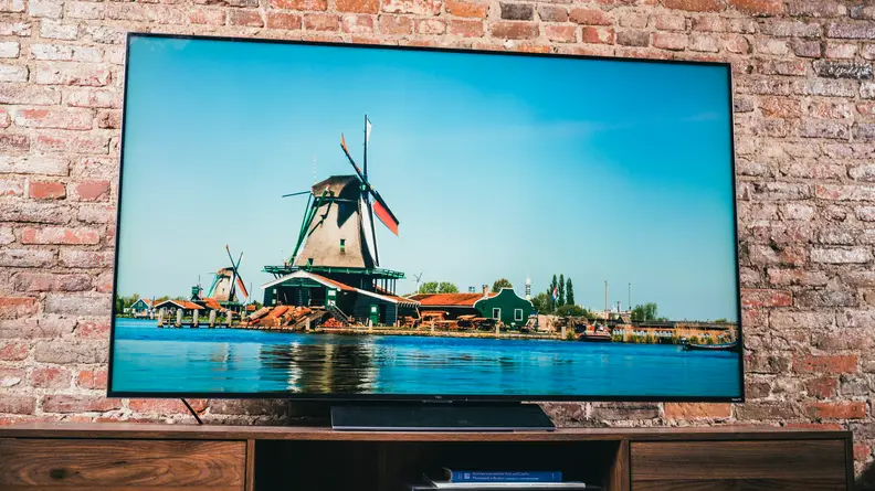 The TCL 6-Series 8K displaying high-resolution content in a living room setting