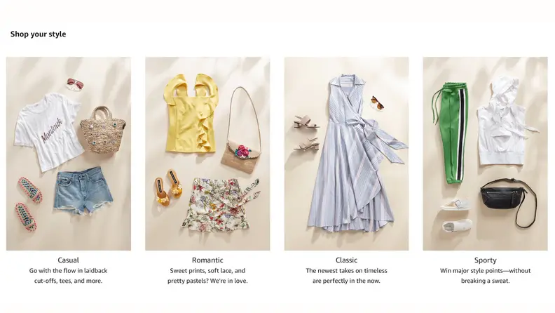 Amazon Prime Wardrobe Style Options