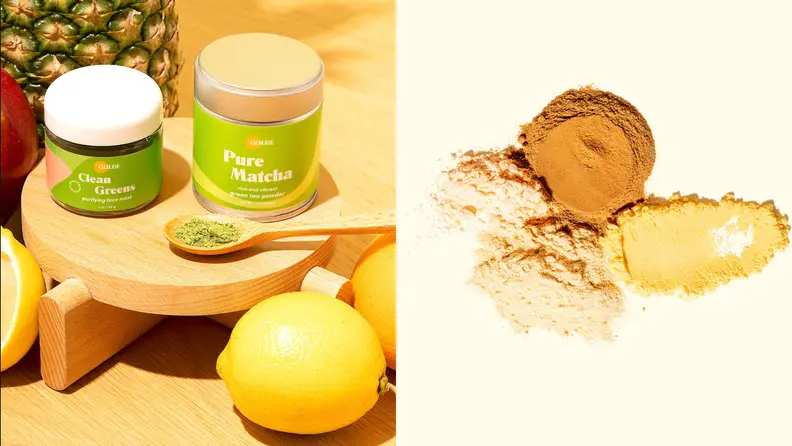 Golde powders and containers