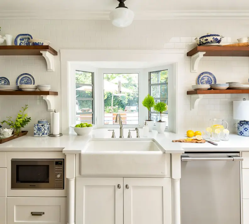 Shelves on brackets