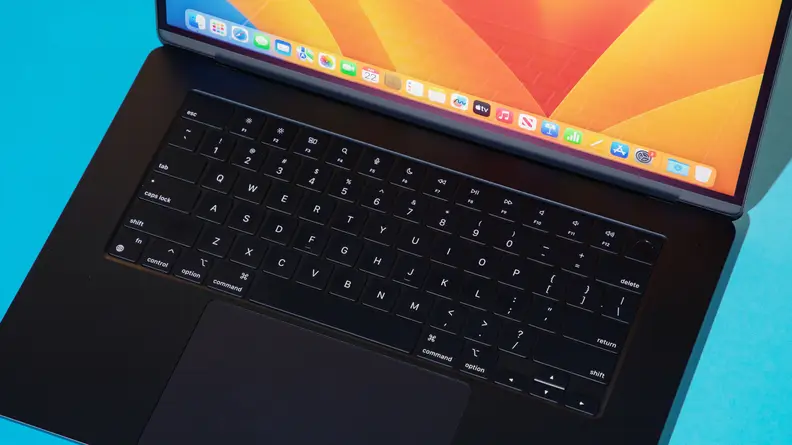 A close up of a laptop keyboard