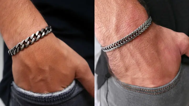 hand in pocket with bracelet
