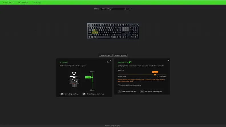 A software used for editing the keyboards inputs and actuations.