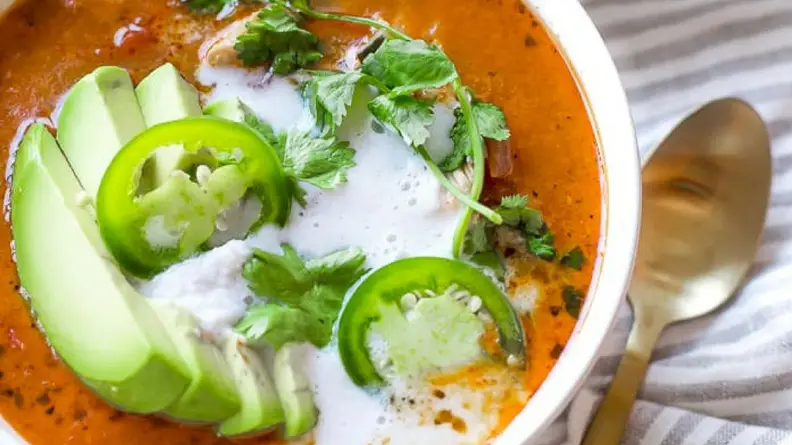 Whole30 Instant Pot Chicken Tortilla-Less Soup Recipe