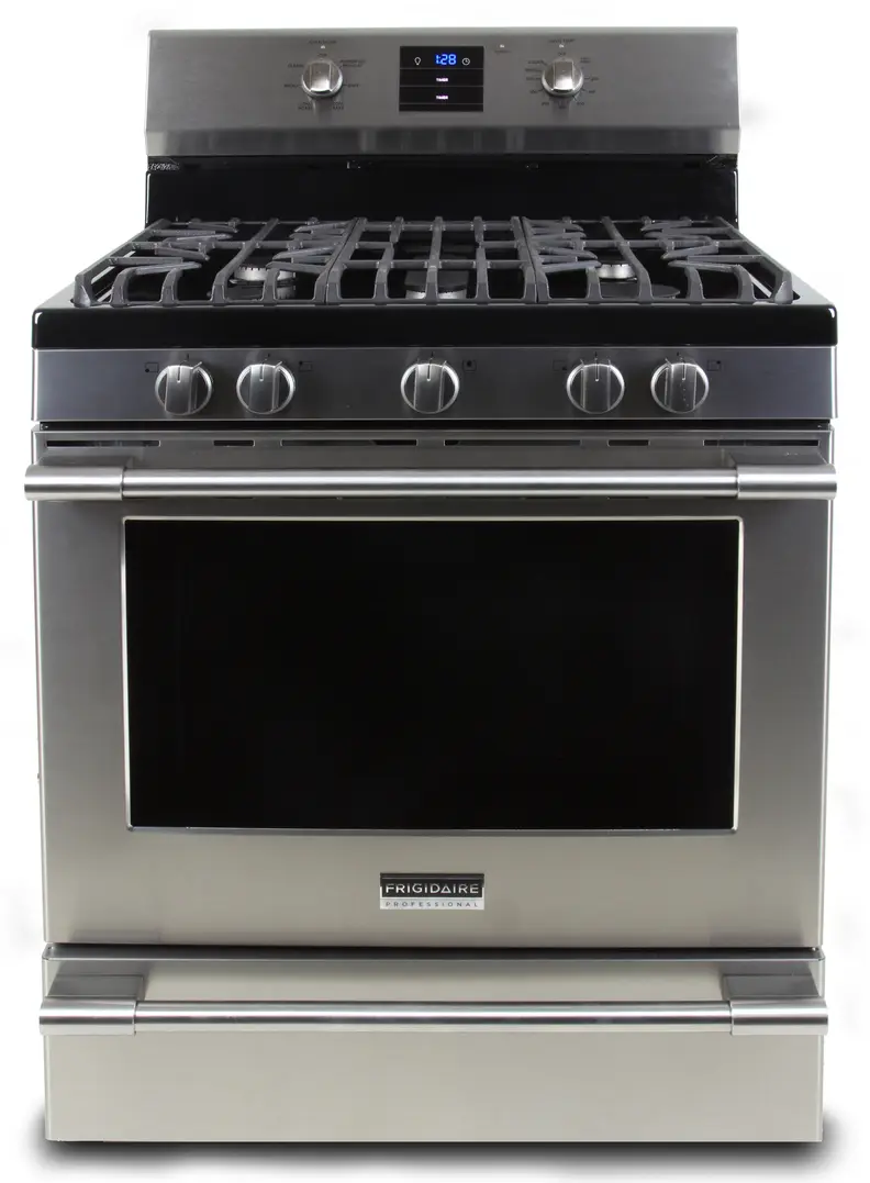 The Frigidaire Professional FPGF3077QF gas range.