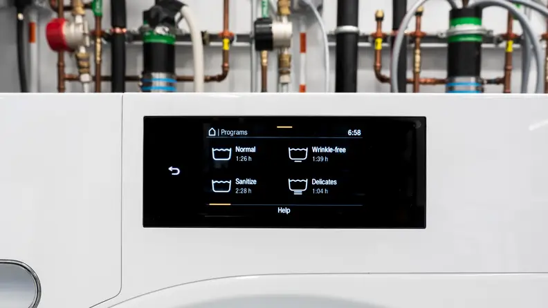 A close-up of the W1's touch controls.