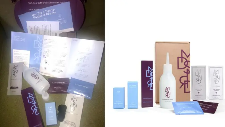 What I got in my Madison Reed kit vs what the company shows