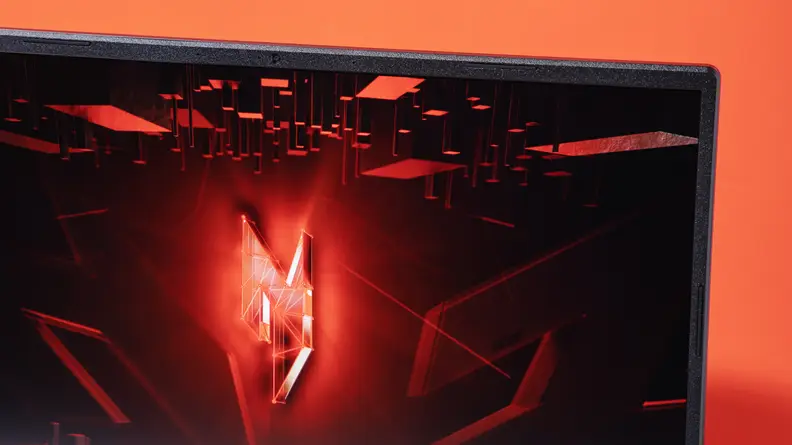 Close-up of the Acer Nitro 16's colorful display.