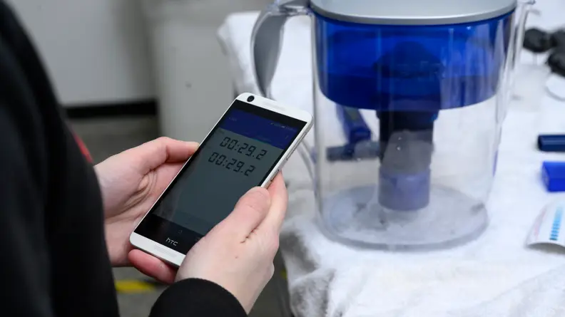 We recorded how long it took for each pitcher to filter 3.5 cups of water.
