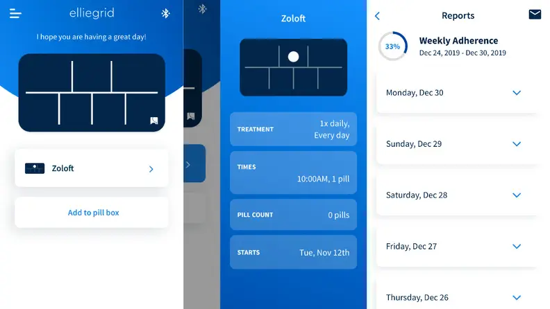 The EllieGrid app lets you input details about your medications.
