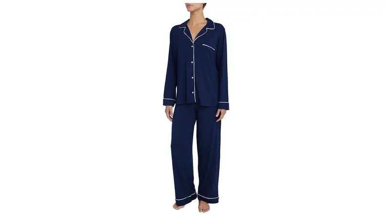 Woman wearing pair of Eberjey pajamas