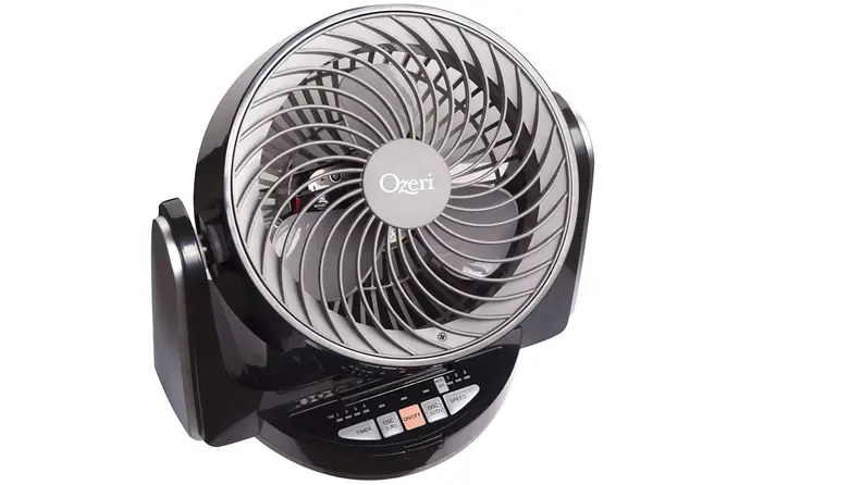The Ozeri Brezza III Dual Oscillating 10" High Velocity Desk and Table Fan.