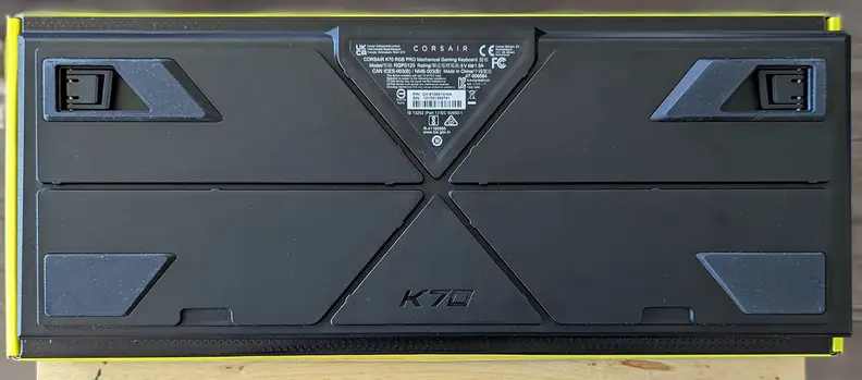 The underside of a keyboard